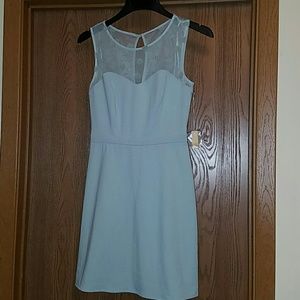 Lauren Conrad illusion neckline dress